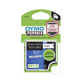 DYMO Authentic D1 Durable Labels | Black Print on White Tape | 12 mm x 5.5 m | High-Performance Label Tape for LabelManager Label Makers - 1978364