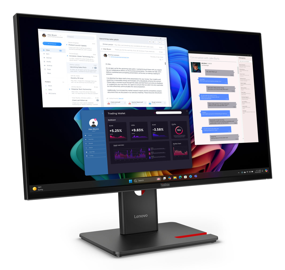 Lenovo ThinkVision T27UD-40 Monitor - 64AFGAR2US