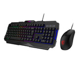 MSI FORGE GK100 COMBO keyboard Mouse included Gaming USB QWERTY US English Black - FORGEGK100C MSI