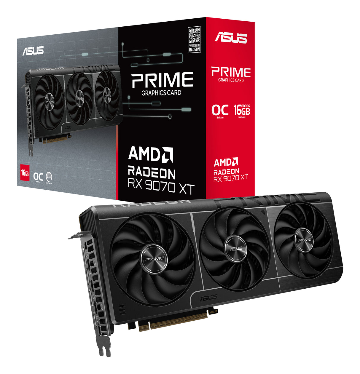 ASUS Prime -RX9070XT-O16G AMD Radeon RX 9070 XT 16 GB GDDR6 - PRIME-RX9070XT-O16G