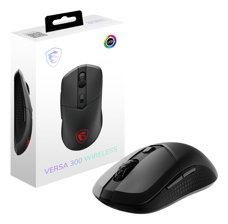 MSI VERSA 300 WIRELESS mouse Gaming Right-hand RF Wireless + Bluetooth + USB Type-C Optical 8000 DPI - VERSA300W MSI