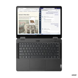 Lenovo 13w Yoga Hybrid (2-in-1) 33.8 cm (13.3") Touchscreen WUXGA AMD Ryzen™ 5 7530U 8 GB DDR4-SDRAM 256 GB SSD Wi-Fi 6 (802.11ax) Windows 11 Pro Black - 82YR0009US