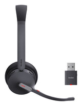 Yealink WH64 Hybrid Dual Teams Headset Wireless Head-band Office/Call center Micro-USB Bluetooth Black - 1208685