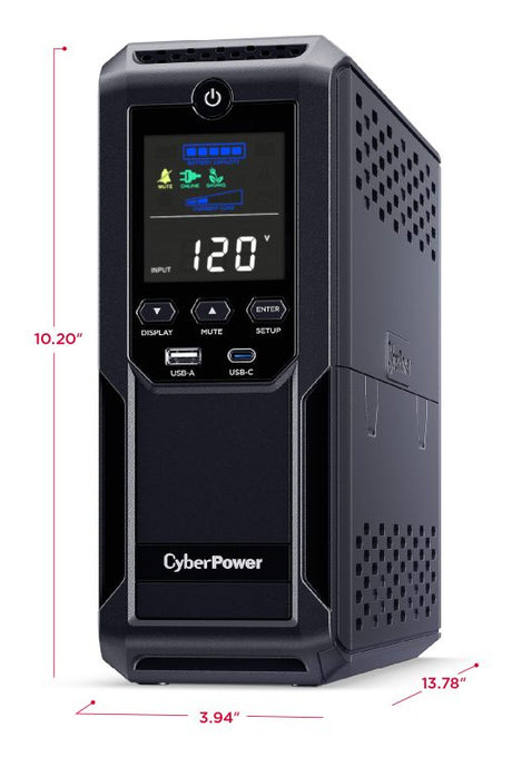 CyberPower LCD Intelligent uninterruptible power supply (UPS) Line-Interactive 1.35 kVA 815 W 12 AC outlet(s) - CP1350AVRLCD3 CYBERPOWER