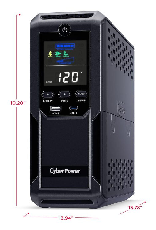 CyberPower LCD Intelligent uninterruptible power supply (UPS) Line-Interactive 1.35 kVA 815 W 12 AC outlet(s) - CP1350AVRLCD3