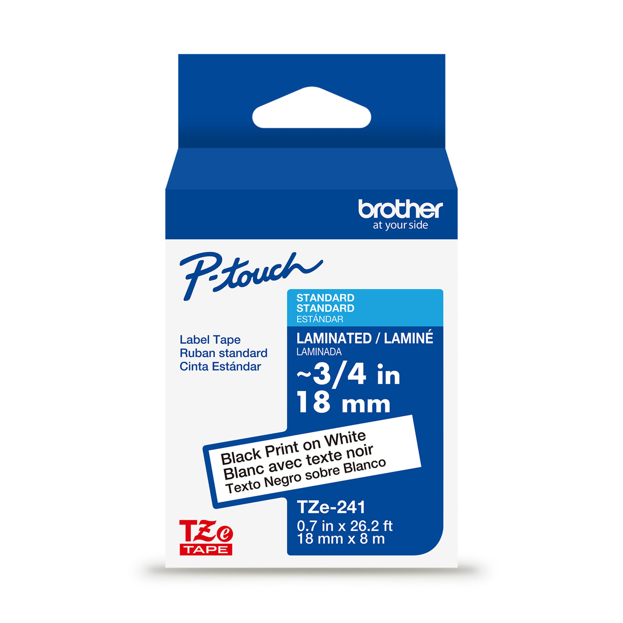 Brother TZe-241G label-making tape Black on white - TZE241G