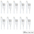 4XEM 4XEM 10 Pack 3Ft 1M charging data and sync Cable For Apple iphone 5 5s 6 6s 6plus 7 7plus - Family pack of Lightning to USB data sync cable forApple iPad, iPhone, iPod 3 ft 1 x Lightning Male Propriet...  - 4XLIGHTNING10PK
