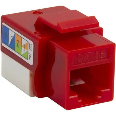 4XEM 4XEM 10 pack Cat5e RJ45 Keystone Jack UTP 110-Type (Red) - 10 Pack - 1 x RJ-45 Network Female - Red - 4XKJC5ERD10PK