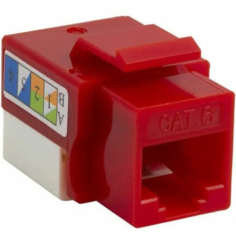 4XEM 4XEM 10 pack Cat6 RJ45 Keystone Jack UTP 110-Type (Red) - 10 Pack - 1 x RJ-45 Network Female - Red - 4XKJC6RD10PK