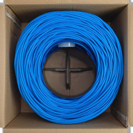 4XEM 4XEM 1000FT Cat5e UTP Network Patch Cable Roll (Blue) - 1000 ft Category 5e Network Cable for Network Device, Home Theater System, Desktop Computer - First End: Bare Wire - Second End: Bare Wire - CMG...  - 4XCAT5E1000BL