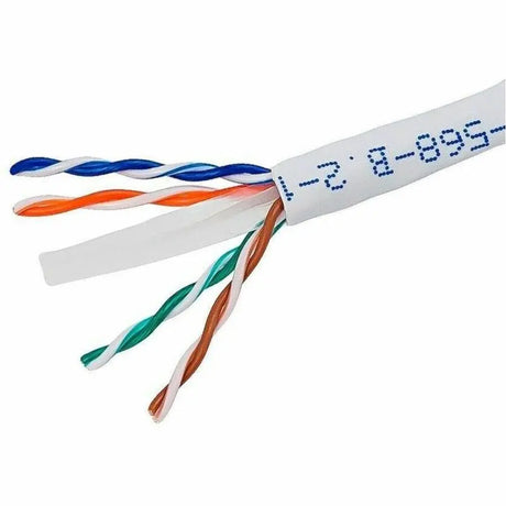 4XEM 4XEM 1000FT Cat5e UTP Network Patch Cable Roll (White) - 1000 ft Category 5e Network Cable for Network Device, Home Theater System, Desktop Computer - First End: Bare Wire - Second End: Bare Wire - CM...  - 4XCAT5E1000WH