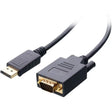 4XEM 4XEM 15FT DisplayPort To VGA Adapter Cable - Black - 15 ft DisplayPort/VGA Video Cable for Video Device, Monitor, Projector, Desktop Computer, Notebook - First End: 1 x 20-pin DisplayPort Digital Audi...  - 4XDPMVGAM15FT