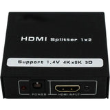 4XEM 4XEM 2 Port HDMI 4K Splitter - 3840 × 2160 - 340 MHzMaximum Video Bandwidth - 82.02 ft Maximum Operating Distance - 1 x HDMI In - 2 x HDMI Out - 4XHDMI24K2K