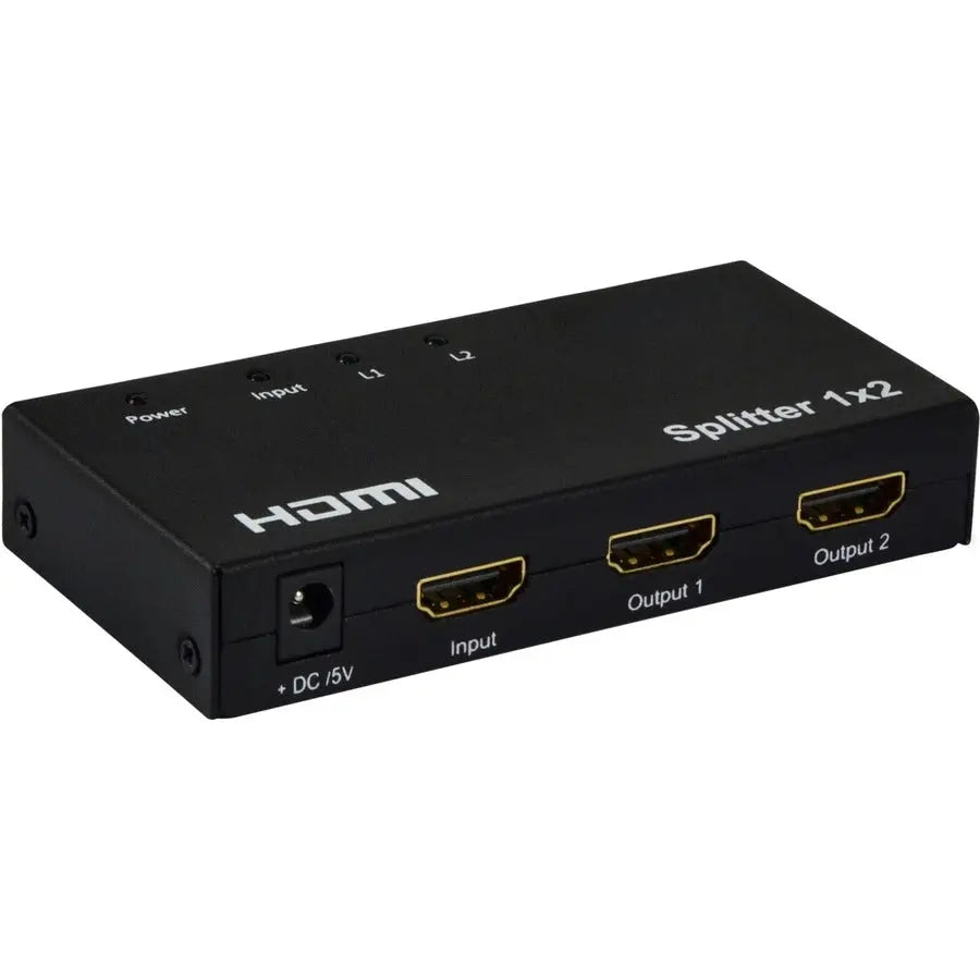 4XEM 4XEM 2 Port HDMI Splitter & Signal Amplifier - 4XEM 1080p/3D 1 HDMI in 2 HDMI out video splitter and amplifier with LED indicators for connection and power - 4XHDMISP1X2