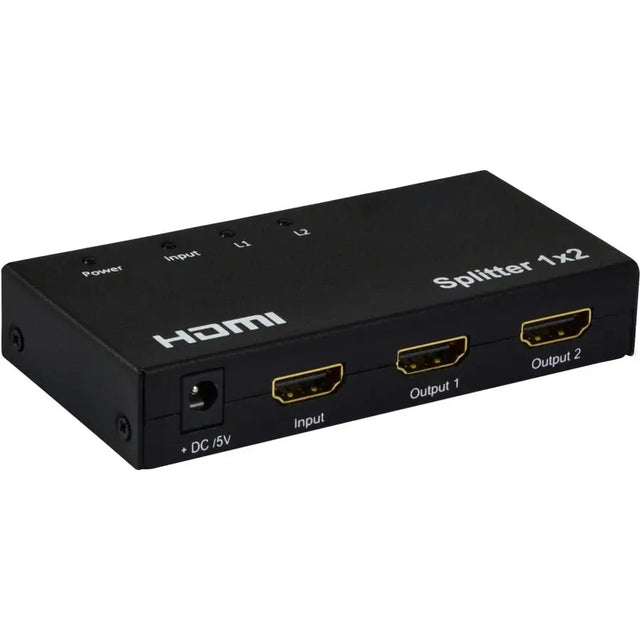 4XEM 4XEM 2 Port HDMI Splitter & Signal Amplifier - 4XEM 1080p/3D 1 HDMI in 2 HDMI out video splitter and amplifier with LED indicators for connection and power - 4XHDMISP1X2