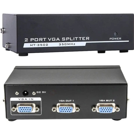 4XEM 4XEM 2-Port VGA Splitter 350 MHz - 350 MHz to 350 MHz - 2048 x 1536 - 213 ft Maximum Operating Distance - VGA In - VGA Out - 4XVGASP3502