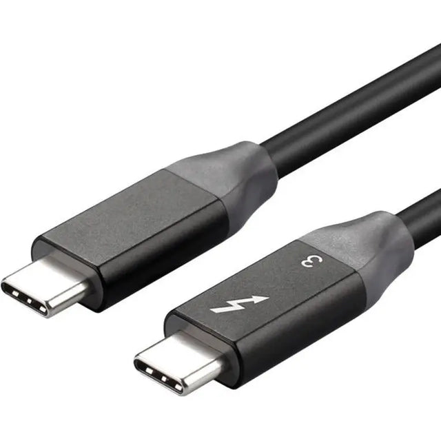 4XEM 4XEM 20Gbps 1M Thunderbolt 3 Braided Cable - 3.28 ft Thunderbolt 3 AV/Data Transfer Cable for Audio/Video Device - First End: 1 x USB Type C - Male - Second End: 1 x USB Type C - Male - 20 Gbit/s - Nickel Plated Connector - Black - 1