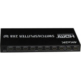 4XEM 4XEM 2x8 Port HDMI video switcher/splitter - 4XEM 2x8 Port high speed HDMI video switcher/splitter fully supporting 1080p, 3D for Blu-Ray, gaming consoles and all other HDMI compatible devices - 4XHDMI2X84K