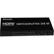 4XEM 4XEM 2x8 Port HDMI video switcher/splitter - 4XEM 2x8 Port high speed HDMI video switcher/splitter fully supporting 1080p, 3D for Blu-Ray, gaming consoles and all other HDMI compatible devices - 4XHDMI2X84K