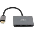 4XEM 4XEM 3-Port DisplayPort to DisplayPort Multi-Monitor Hub - 2.48 ft DisplayPort/Micro-USB A/V Cable for Monitor, PlayStation, Home Theater System, Display Screen, Audio/Video Device - First End: 1 x Di - 4XMST02