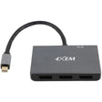 4XEM 4XEM 3-Port Mini DisplayPort to DisplayPort Multi-Monitor Hub - 2.48 ft DisplayPort/Micro-USB/Mini DisplayPort A/V Cable for Monitor, PlayStation, Home Theater System, Display Screen, Audio/Video Devi - 4XMST06