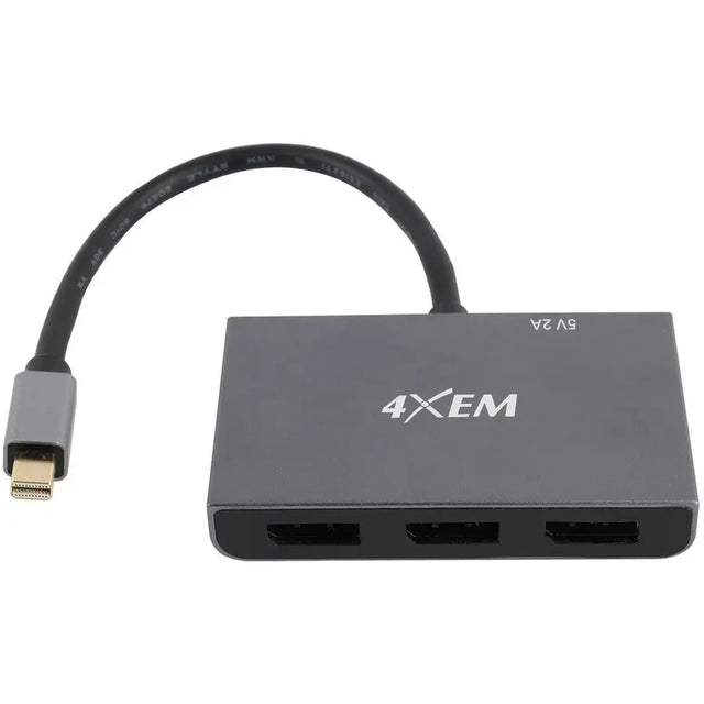 4XEM 4XEM 3-Port Mini DisplayPort to DisplayPort Multi-Monitor Hub - 2.48 ft DisplayPort/Micro-USB/Mini DisplayPort A/V Cable for Monitor, PlayStation, Home Theater System, Display Screen, Audio/Video Devi - 4XMST06