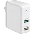 4XEM 4XEM 30W Dual USB A Wall Charger Fast Charging - USB-A/USB-A dual charging port with combined 30W fast charging for Samsung, Apple, LG devices - 4XUSBAAPWR30W