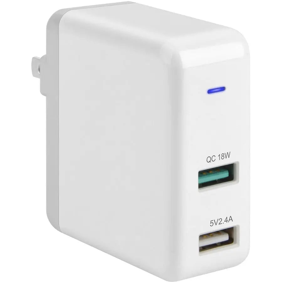 4XEM 4XEM 30W Dual USB A Wall Charger Fast Charging - USB-A/USB-A dual charging port with combined 30W fast charging for Samsung, Apple, LG devices - 4XUSBAAPWR30W