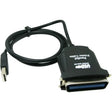 4XEM 4XEM 3FT USB To Parallel Cable - 3 ft Parallel/USB Data Transfer Cable for Printer, Scanner, Camera - First End: 1 x USB 2.0 Type A - Male - Second End: 1 x 36-pin Centronics - Male - Black - 4XUSB1284P