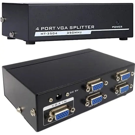4XEM 4XEM 4-Port VGA Splitter 350 MHz - 350 MHz to 350 MHz - 2048 x 1536 - 213 ft Maximum Operating Distance - VGA In - VGA Out - 4XVGASP3504