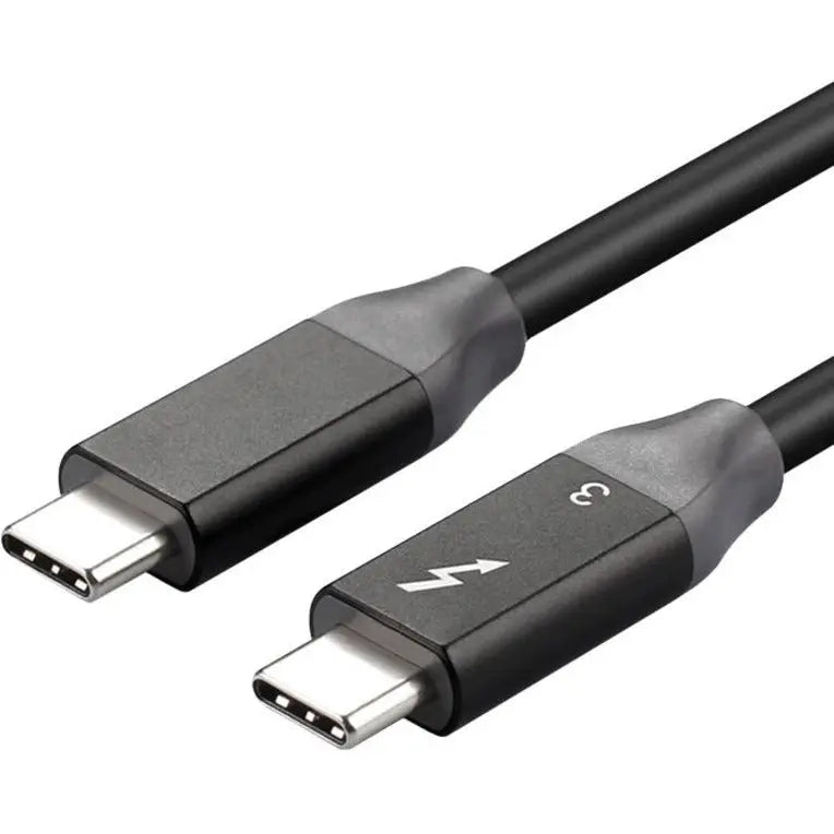 4XEM 4XEM 40Gbps 2M Thunderbolt 3 Braided cable - 6.56 ft Thunderbolt 3 AV/Data Transfer Cable for Audio/Video Device - First End: 1 x USB Type C - Male - Second End: 1 x USB Type C - Male - 40 Gbit/s - Nickel Plated Connector - Black, Gray - 1