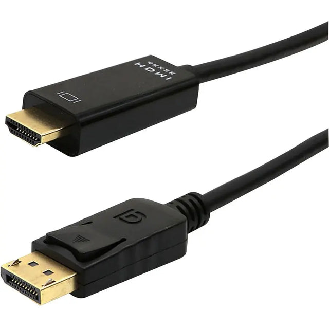 4XEM 4XEM 4K Displayport to HDMI Cable 3ft - 3 ft DisplayPort/HDMI A/V Cable for Projector, TV, Monitor, Notebook, Audio/Video Device, HDTV, DVD Player, Blu-ray Player - First End: 1 x 19-pin HDMI 2.0 Digi...  - 4XDPHDMI3FT4K