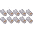 4XEM 4XEM 50 Pack Cat6 RJ45 Modular Ethernet Plugs for Stranded or Solid CAT6 Cable - 50 Pack Modular RJ45 Ethernet ends for Cat6 stranded or solid CAT6 cable - 1 x RJ-45 Male - Gold-plated Contacts - 4X50PKC6