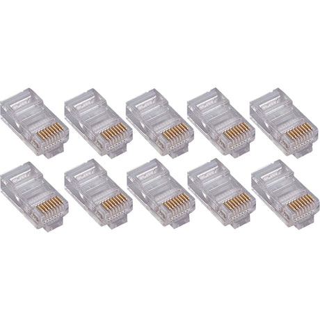 4XEM 4XEM 50 Pack Cat6 RJ45 Modular Ethernet Plugs for Stranded or Solid CAT6 Cable - 50 Pack Modular RJ45 Ethernet ends for Cat6 stranded or solid CAT6 cable - 1 x RJ-45 Male - Gold-plated Contacts - 4X50PKC6