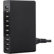 4XEM 4XEM 50W 10-Port USB Home Charger - 1 Pack - 50 W - 120 V AC, 230 V AC Input - 5 V DC/2.40 A Output - Black - 4XPOWER10USB