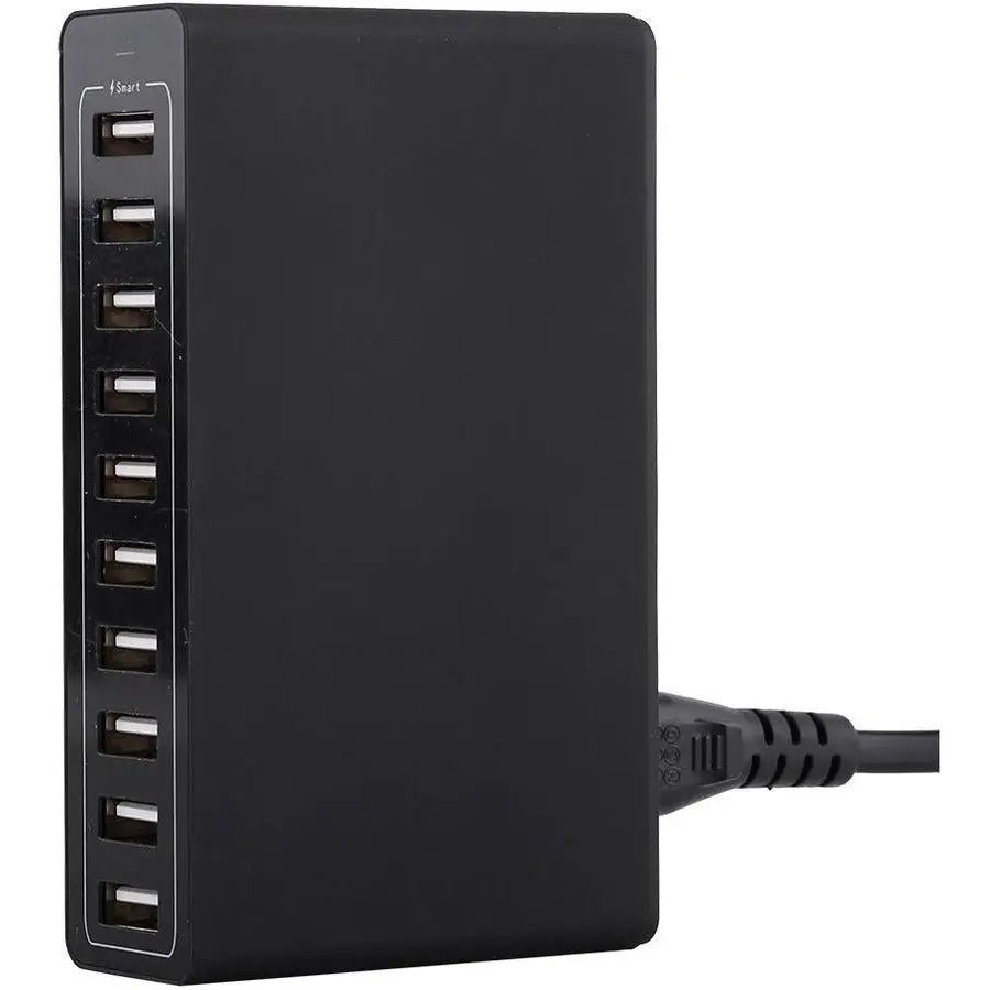 4XEM 4XEM 50W 10-Port USB Home Charger - 1 Pack - 50 W - 120 V AC, 230 V AC Input - 5 V DC/2.40 A Output - Black - 4XPOWER10USB