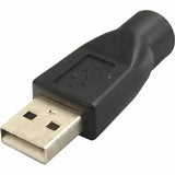 4XEM 4XEM 6-Pin PS/2 Female To USB Male Keyboard/Mouse Adapter - 1 Pack - 1 x Type A USB 2.0 Male - 1 x 6-pin Mini-DIN (PS/2) Keyboard/Mouse Female - Black - 4XUSB1PS2