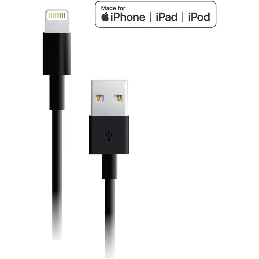 4XEM 4XEM 6FT 2M Black charging data and sync Cable For Apple iPhone 5 5s 6 6s 6plus 7 7plus - 6FT Black Lightning to USB data sync cable forApple iPad, iPhone, iPod 1 x Lightning Male Proprietary Connecto...  - 4XLIGHTNINGBK6