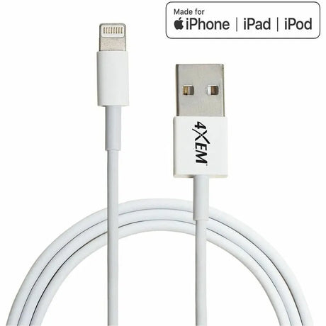 4XEM 4XEM 6FT 2M charging data and sync Cable For Apple iPhone 5 5s 6 6s 6plus 7 7plus - 6FT Lightning to USB data sync cable forApple iPad, iPhone, iPod 1 x Lightning Male Proprietary Connector - 1 x Type...  - 4XLIGHTNING6