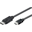 4XEM 4XEM 6Ft DisplayPort To HDMI Cable - 6 ft DisplayPort/HDMI A/V Cable for Audio/Video Device, TV, Monitor, Projector - First End: 1 x 20-pin DisplayPort Digital Audio/Video - Male - Second End: 1 x 19-...  - 4XDPMHDMIMCBL