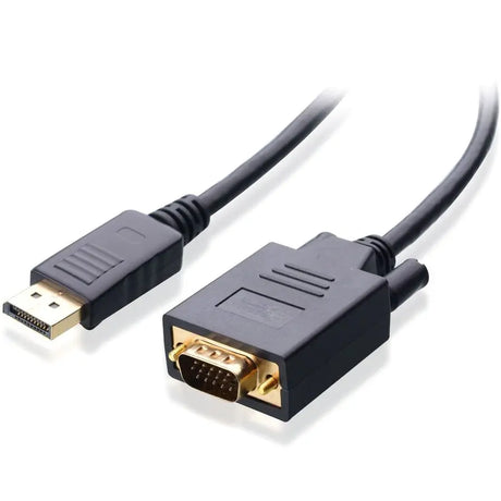 4XEM 4XEM 6FT DisplayPort To VGA Adapter Cable - Black - 6 ft DisplayPort/VGA Video Cable for Monitor, Video Device, Notebook, Projector, Desktop Computer - First End: 1 x 20-pin DisplayPort Digital Audio/...  - 4XDPMVGAMCBL