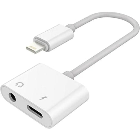 4XEM 4XEM 8-pin Lightning Adaptor with 3.5mm Audio Port - Lightning/Mini-phone Audio Cable for iPhone, iPod, iPad - First End: 1 x 8-pin Lightning - Male - Second End: 1 x Mini-phone Stereo Audio - Female,...  - 4X8PIN35SPLITTER