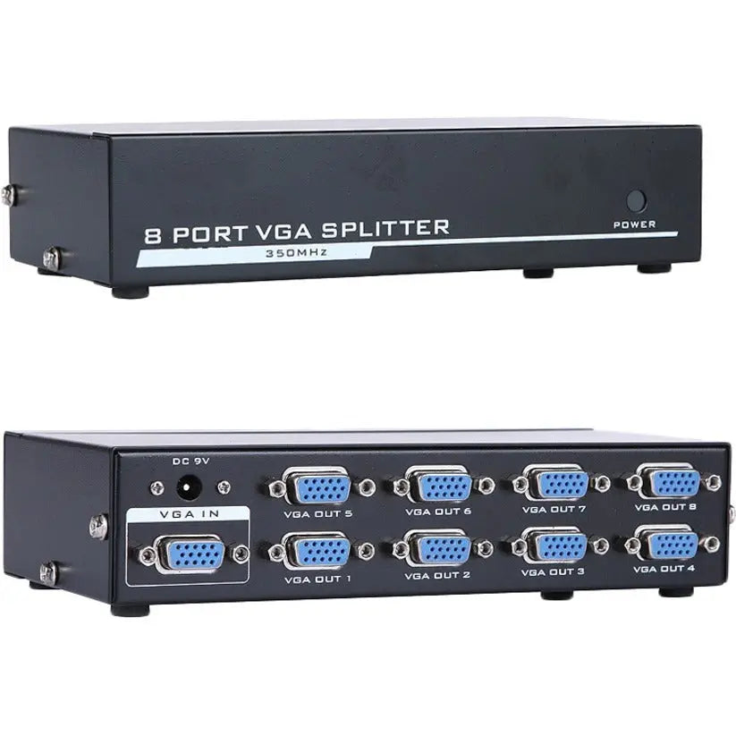 4XEM 4XEM 8-Port VGA Splitter 350 MHz - 350 MHz to 350 MHz - 2048 x 1536 - 213 ft Maximum Operating Distance - VGA In - VGA Out - 4XVGASP3508