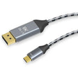 4XEM 4XEM 8K/4K 1M USB-C to DisplayPort Braided Cable - 3.28 ft DisplayPort/USB-C A/V Cable for Audio/Video Device, Display Screen, Chromebook, Mobile Phone, Gaming Console, Notebook, Home Theater System - - 4XTPC027B1M