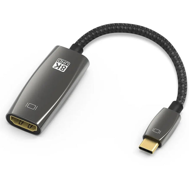 4XEM 4XEM 8K/4K USB-C to HDMI Adapter - 1 Pack - 1 x USB Type C - Male - 1 x HDMI 2.1 Digital Audio/Video - Female - 7680 x 4320 Supported - Black, Gray