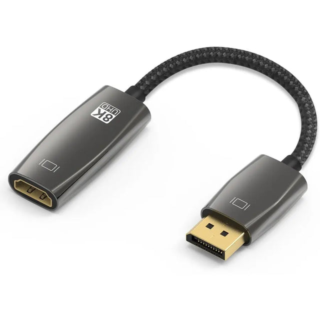 4XEM 4XEM 8K DisplayPort to HDMI Adaptor - DisplayPort/HDMI A/V Cable for Home Theater System, Display Screen, Graphics Card, Monitor, Notebook - First End: 1 x DisplayPort 1.4a Digital Audio/Video - Male  - 4XAP051A