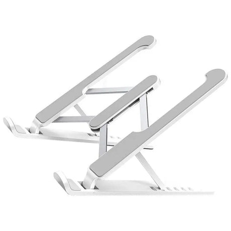 4XEM 4XEM Adjustable Laptop Metal Stand - Wide - 5.9" Height x 8" Width - Metal, Zinc Alloy, Silicone - Silver