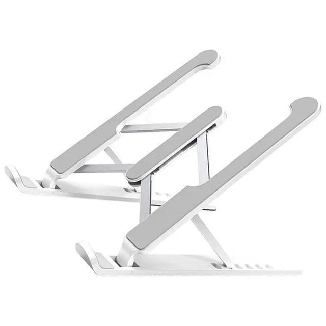 4XEM 4XEM Adjustable Laptop Metal Stand - Wide - 5.9" Height x 8" Width - Metal, Zinc Alloy, Silicone - Silver