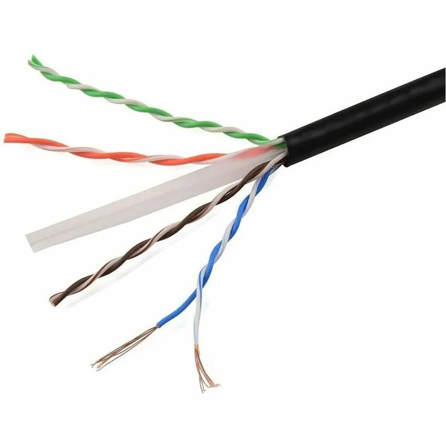 4XEM 4XEM Cat6 UTP Bulk Cable (Black) - 1000 ft Category 6 Network Cable for Network Device, Home Theater System, Desktop Computer - Bare Wire - Bare Wire - 10 Gbit/s up to 30M/100FT- CM - 24 AWG - Black - 4XCAT61000BK
