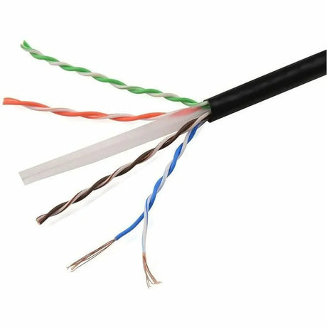 4XEM 4XEM Cat6 UTP Bulk Cable (Black) - 1000 ft Category 6 Network Cable for Network Device, Home Theater System, Desktop Computer - Bare Wire - Bare Wire - 10 Gbit/s up to 30M/100FT- CM - 24 AWG - Black - 4XCAT61000BK
